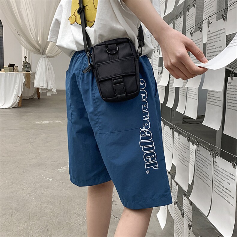 【】A003-HK7173-P40夏装新款时尚字母印花运动短裤女模,男装休闲裤,电商A003