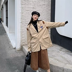 设计感西装外套潮牌痞帅宽松冷淡风西服高级感炸街上衣JKX652，男装西服，星座516A