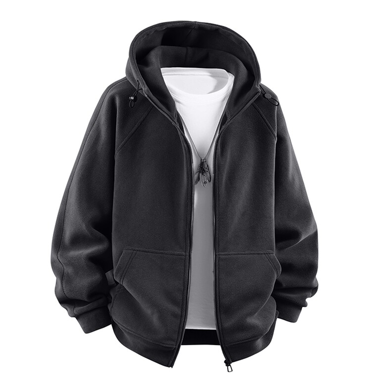 9509小码P52大码P62重磅奥粒绒复合连帽开衫加绒卫衣-99,男装卫衣,星座1107-1