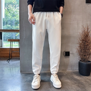 社会精神小伙裤子男秋潮牌ins运动束脚九分裤K8595-P45控78图片