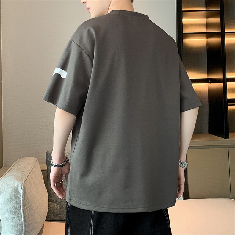 短袖男t恤店主风夏季休闲百搭字母圆领T恤男上衣TC3133-P25控45,男装T恤,星座717
