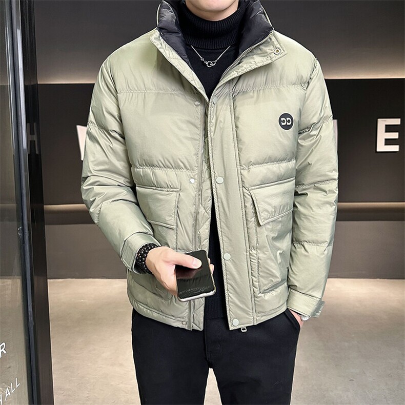 2025新款羽绒服男士冬季加厚外套短款立领帅气上衣,男装羽绒服,电商B240