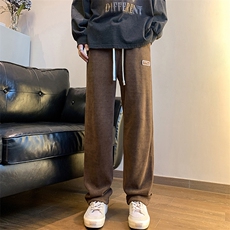 QD3104-TP35控价48秋季新款灯芯绒定标直筒长裤宽松百搭休闲裤男，男装休闲裤，电商A102-1