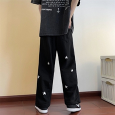 218-1-P45-CK8102新款时尚潮流贴皮十字架休闲裤，男装休闲裤，四季星座218-1