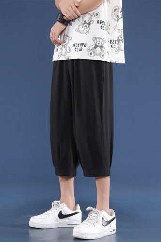 2023夏薄款运动休闲裤男士冰丝新款潮流七分裤  2077-特批20图片