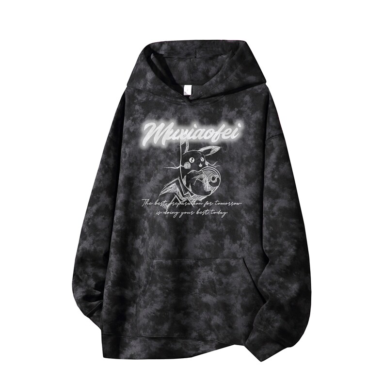 得物供货、重磅420克现货麂皮绒扎染卫衣HD019-1-WL25115ZR-P45,男装卫衣,电商019-1