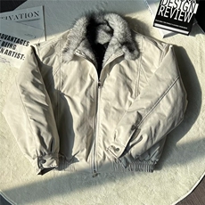 现货足狼王座山雕毛领棉服外套男秋冬加绒加厚棉衣M8221/P110，男装棉衣，星座205-3