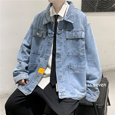 jk637-p70-限价88港风大码肥仔牛仔外套大皂潮牌ins宽松夹克，男装工装外套，星座116