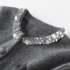 2025年秋季常规通勤单件重工钉钻提花开衫，女装羊绒衫，暖习羊绒