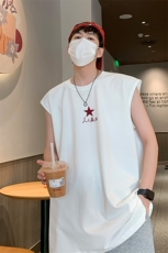人民万岁直播抖音得物品质纯棉250克无袖背心T恤T2543P25控39，男装背心/马甲，电商C408-1(原B339-1)