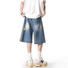 25K42521-P75-X98-面料成分在文件夹内-小花刺绣牛仔，男装休闲裤，电商A408