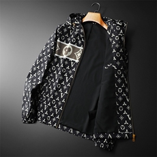 2025年春装新款男士连帽印花夹克M-5XL9025-P175，男装夹克，钱塘6026