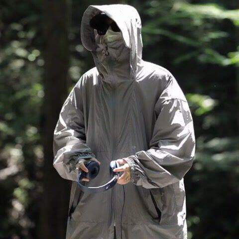 防晒衣男夏季薄款山系户外机能连帽外套宽松遮阳防晒服FS21p38，男装防晒衣，电商D315