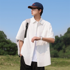 衬衫男士短袖韩版潮流日系帅气百搭2024新款ins宽松外套CY798-P30图片