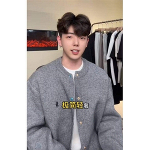 网图 85806-P80 高质量 春季休闲毛衣男绿松石开衫外套针织衫图片