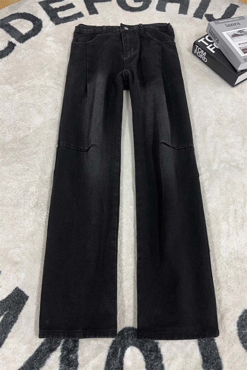 B221美式ins暗黑高街结构铆钉宽松直筒牛仔裤LK26643-特P46控78,男装牛仔裤,电商B221