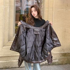 冬装新款羽绒皮衣款2C092-99817-P235-K358，女装羽绒服，2C092