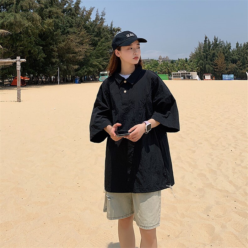 夏季潮流休闲衬衣宽松大码短袖衬衫A161-1704-P40,男装衬衫,电商A161