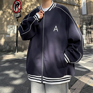 WY208/P75春装新款高品质不起球刺绣卫衣男立领棒球服潮外套图片