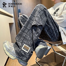 1506-1/KK1601/P28灯芯绒扎染宽松直筒百搭男女情侣款长裤子阔腿，男装休闲裤，星座1506-1