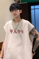 12024夏季新款男士无袖T恤百搭情侣潮流背心TLBX23特P18，男装背心/马甲，电商B220