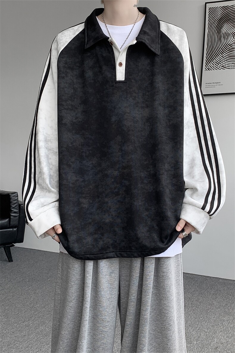WY10162-特P45控88撞色拼接大码百搭宽松卫衣男,男装卫衣,电商A059