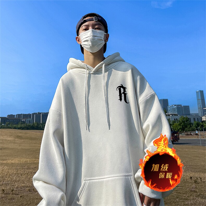 500克重磅秋冬美式加绒加厚卫衣外套DL225常规特P35绒特P40,男装卫衣,电商A486
