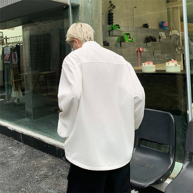 美潮华夫格套头半拉链卫衣A427P45控68,男装卫衣,电商A309
