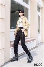 ▲??：16209 极简主义经典单品 时尚卫裤，松紧腰，女装休闲裤，都市米兰