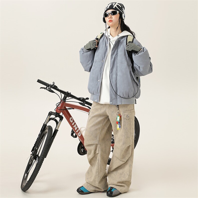 2025冬季新款男日系潮牌立领白鸭绒羽绒服加厚外套棉衣YR72-F255图片