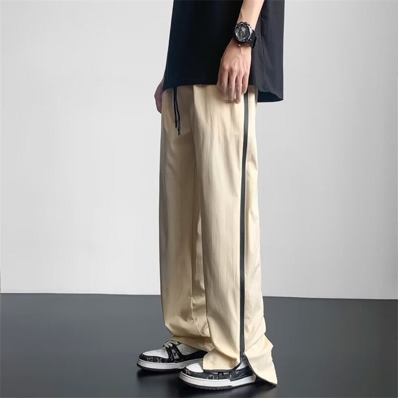 美式机能拉链冲锋裤男高街痞帅百搭宽松直筒休闲裤子CK137P35,男装休闲裤,星座410-2