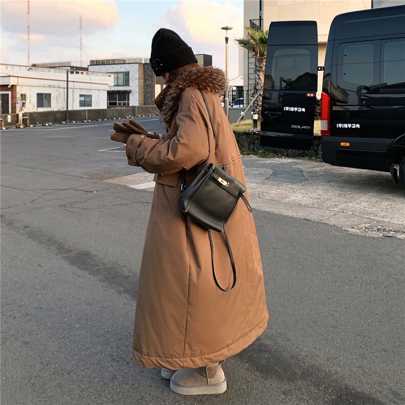 2C085-Q118P320K488大毛领90白鸭绒长款派克羽绒服大衣外套,女装羽绒服,2C085