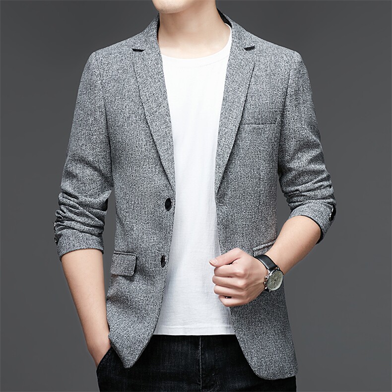 男式2022初春新款西装男西服外套修身商务休闲男单西中年潮流男装，男装西服，电商B212（原钱塘6029）