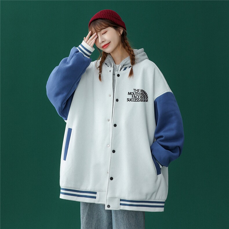 2022春季新品炸街宽松夹克情侣棒球服连帽外套G95P65控88,男装夹克,A247A