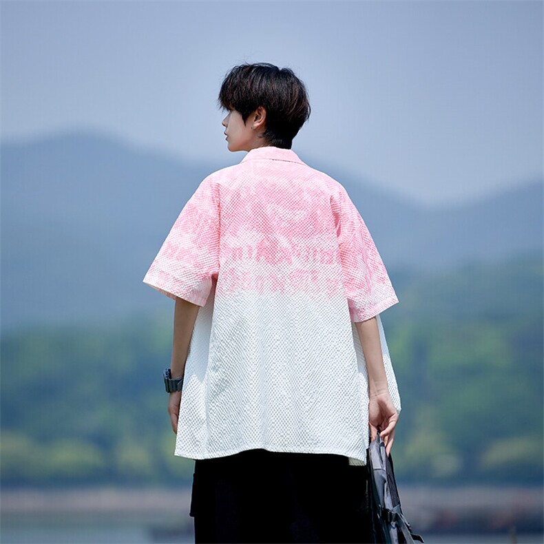 数据L-8XL夏季新款大码潮牌印花短袖衬衫衬衣C89011-P35控59,男装T恤,星座109