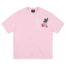 蝴蝶花园纯棉短袖t恤女美式上衣男士夏季宽松休闲半袖GA8116P41，男装T恤，星座1013-5