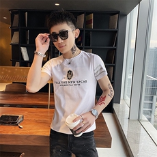 312A-7315-P35新款社会小伙短袖T恤修身男士潮流半袖体恤B，男装T恤，星座312A-5