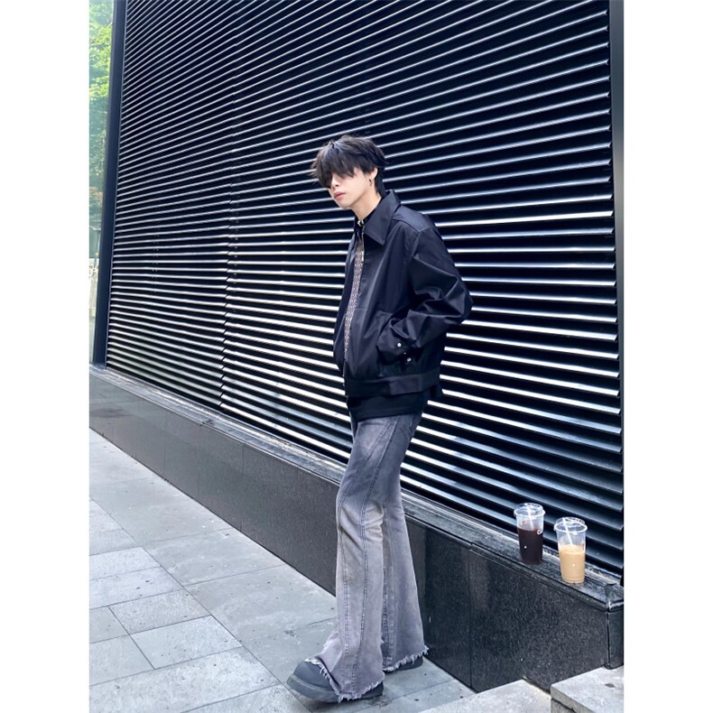 【有货】设计感拼接夹克外套男美式潮牌短款上衣HT95CC-特P65,男装夹克,星座1007（原301D）