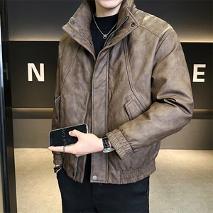 标50白鸭绒扎染皮羽绒服男冬季外套现货C317-Y9966-P215图片