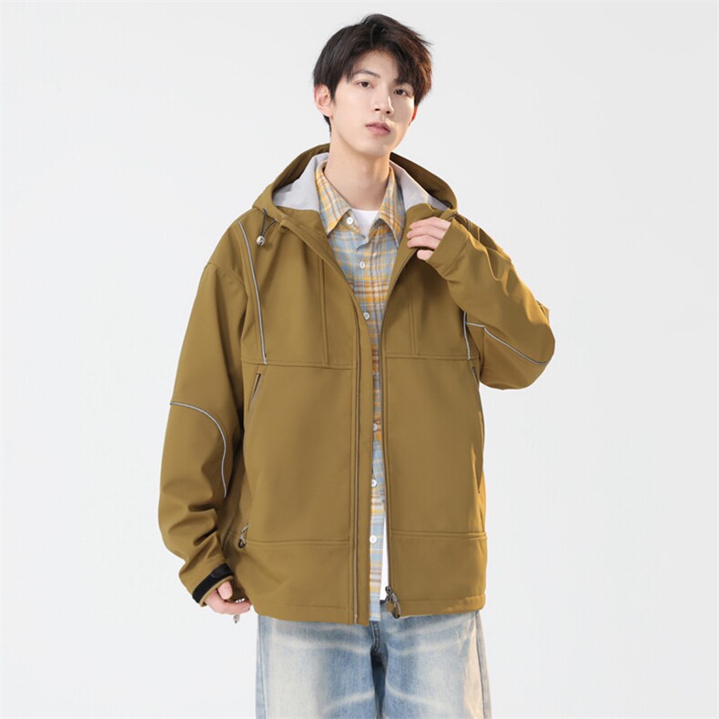 现货2025春款潮牌反光防水外套户外软壳冲锋衣夹克JK0222-P93,男装夹克,星座308B-2