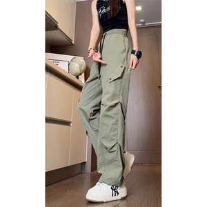 夏季百搭宽松褶皱设计垂感纯色休闲裤 K209-TP35-限58图片