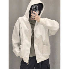 抖音得物高品质二开25秋冬美式重磅宽松结构设计连帽卫衣外套W78，男装卫衣，电商A486-1