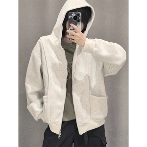 抖音得物高品质二开 25秋冬美式重磅宽松结构设计连帽卫衣外套W78图片