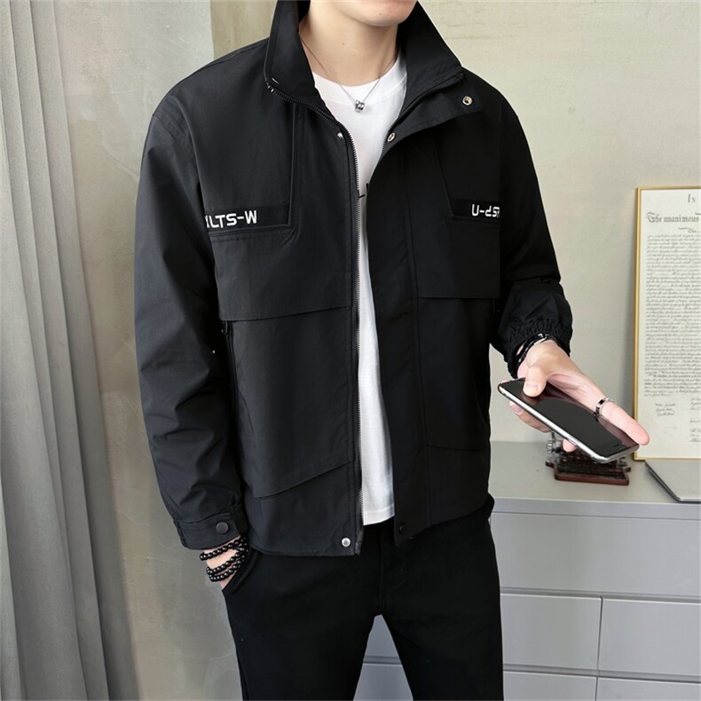 店主风春季新款工装休闲立领夹克高品质外套男潮JK161-P125,男装夹克,电商A413