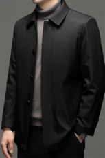 冬季新款水貂毛领休闲棉服中年男士加厚保暖棉衣可脱卸内胆外套，男装棉衣，电商B212（原钱塘6029）