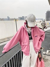 大复合开衫卫衣，女装卫衣/绒衫，百变诱惑(6F)