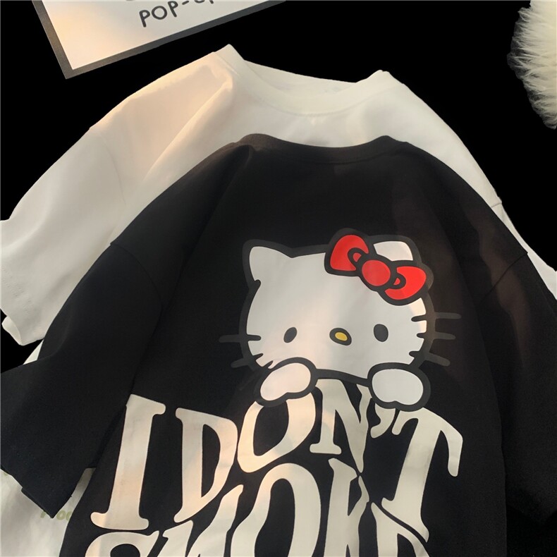M368*P25日系卡通猫猫纯棉T恤春夏情侣装宽松版到5XL,男装T恤,星座617A-1（原B318A）