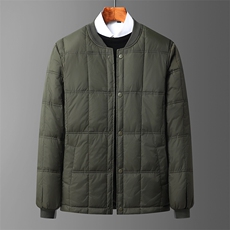 羽绒服中老年男士爸爸装冬装加绒加厚内穿外穿内胆羽绒服外套，男装羽绒服，钱塘723