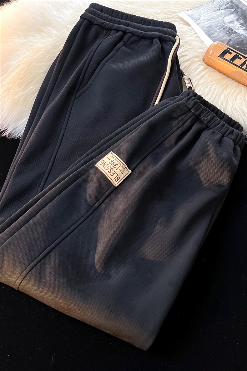 8XL-M痞帅脏脏束脚休闲卫裤男春季大码裤子KZ022特价P40,男装休闲裤,电商B312