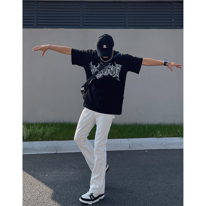 秋季美式ins高街hiphop大众休闲长裤货号K736P55图片